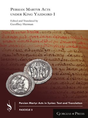 cover image of Persian Martyr Acts under King Yazdgird I